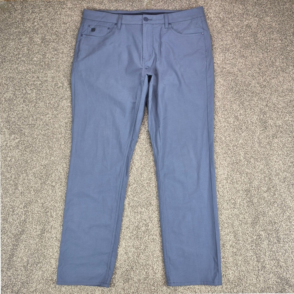 Vineyard Vines On-The-Go 5-Pocket Pant Mens 36x30 Blue Grey Stretch 1P001171